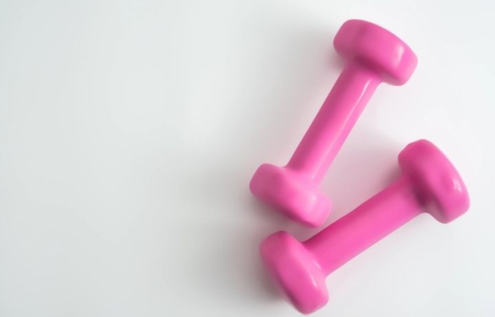 Dumbbells are a great bit of home exercise equipment for over 55s 